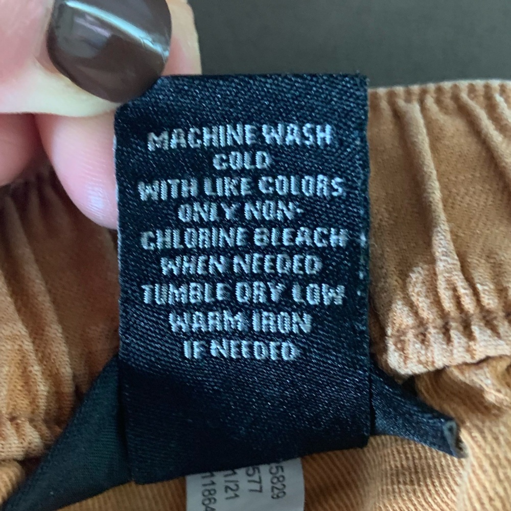 LANE BRYANT Softest Slub Boyfriend Capri Pant Mustard Gold Size 18/20 - Picture 10 of 10